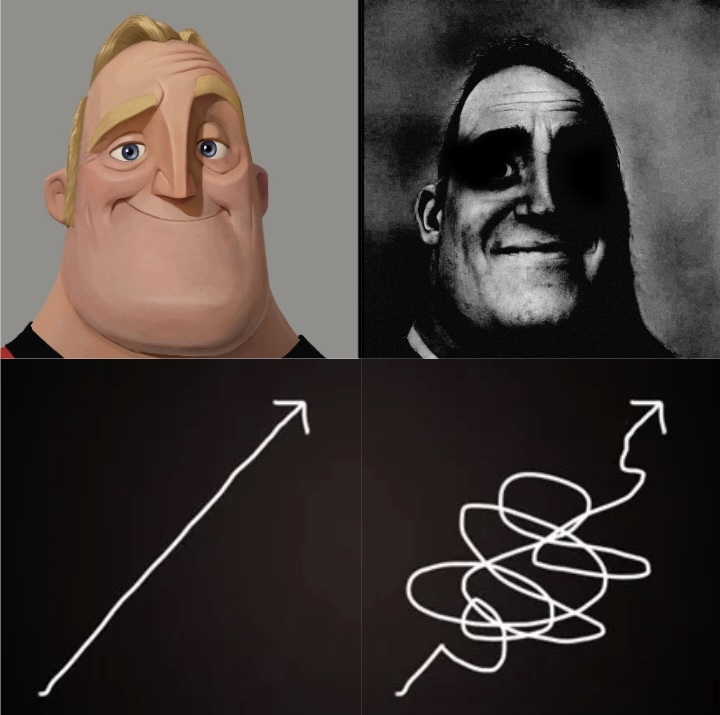 Straight line vs spaghetti
